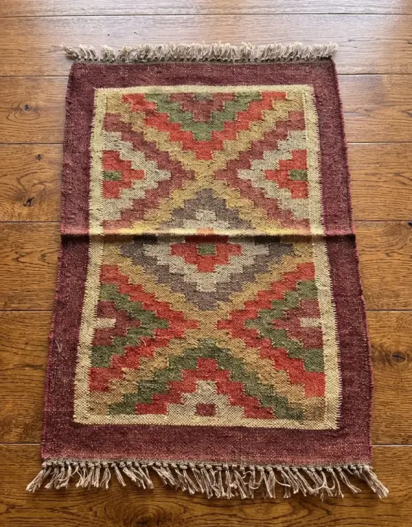 Red Handmade Flatweave Rug | Custom Size Durrie