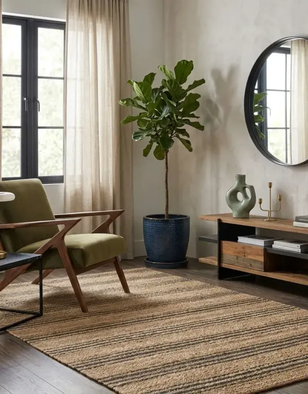 Brown Handmade Flatweave Rug | Custom Size Durrie