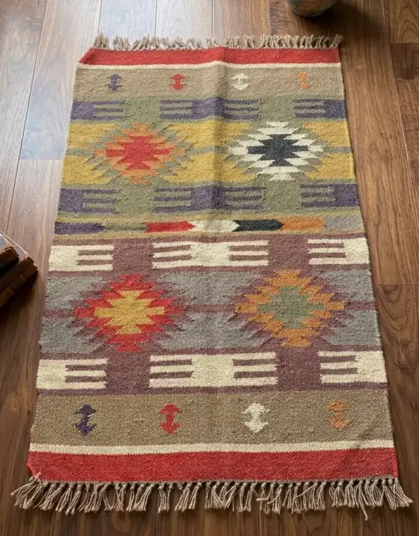 Grey Handmade Flatweave Rug | Custom Size Durrie