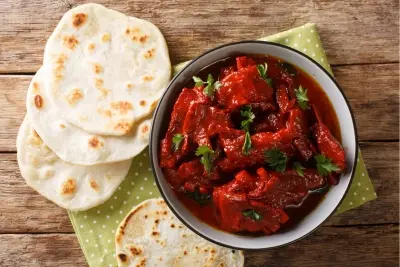 Laal Maas spicy Rajasthani mutton curry red chilli Mathania - authentic local food Jaipur for tourists