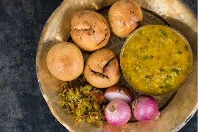 Dal Baati Churma authentic Rajasthani dish Jaipur - traditional food travel guide