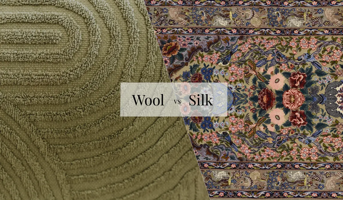 wool vs silk rugs